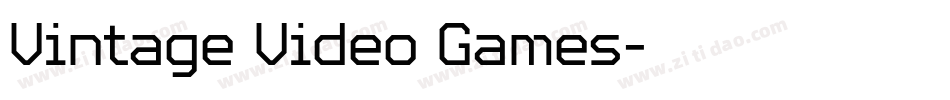 Vintage Video Games字体转换